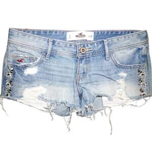 Hollister Embellished Distressed Shorts (W 26)